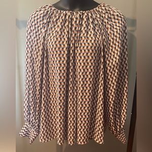 Worthington Women’s Gathered Neck Long Sleeve Blouse-3x